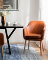 Dining Chair YORKVILLE Faux Leather Golden Brown
