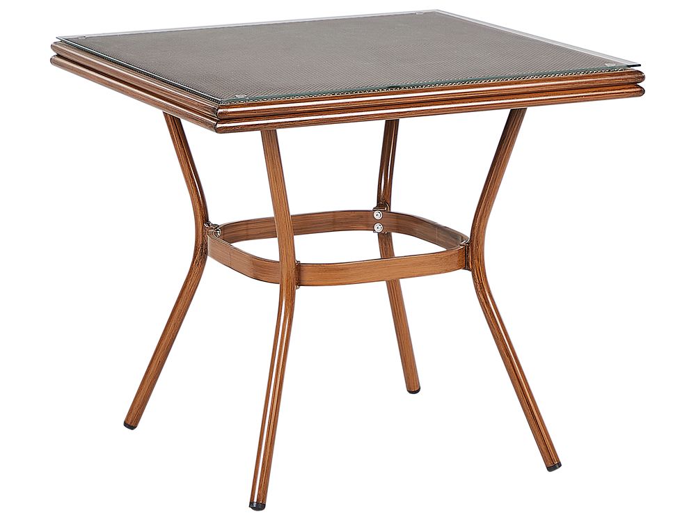 Puutarhapöytä CASPRI II 80 cm 80 cm Lasi Harmaa