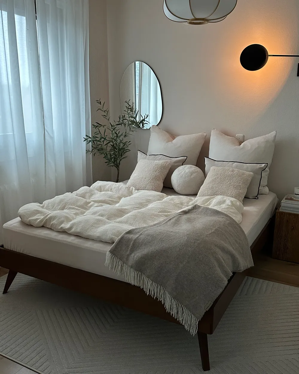 Bed without Headboard BERRIC 160 x 200 cm (EU King Size) Dark Ash Wood_967302