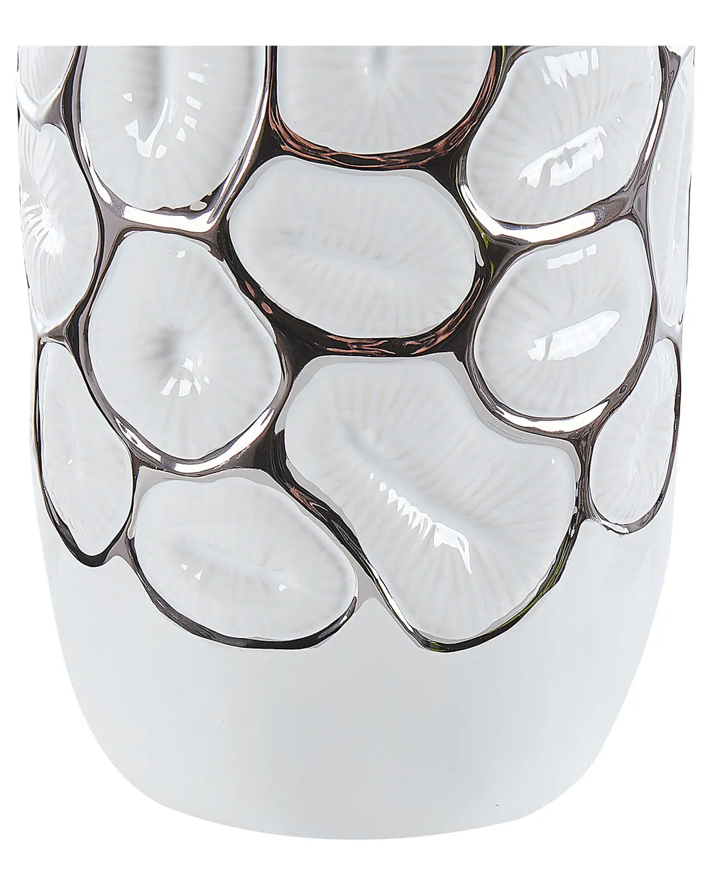 Decorative Vase CENABUM 34 cm Stoneware White_818311