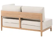 Garden Sofa with Table 2 Seater SAMPIERI Metal Light Brown_1007010