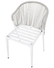 Sett med 2 hagestoler med puter PARANEA Metall Off white_1179679