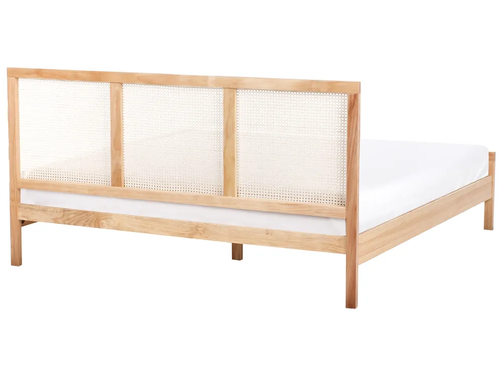 Bed Pine Wood SALERNAS 180 x 200 cm (EU Super King) Light Brown_977068