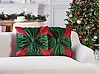 Set of 2 Decorative Cushions MARSHMALLOW 45 x 45 cm Velvet Red Christmas Motif