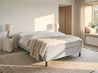 Divan Bed without Headboard Fabric COUNTESS 140 x 200 cm (EU Double) Light Grey