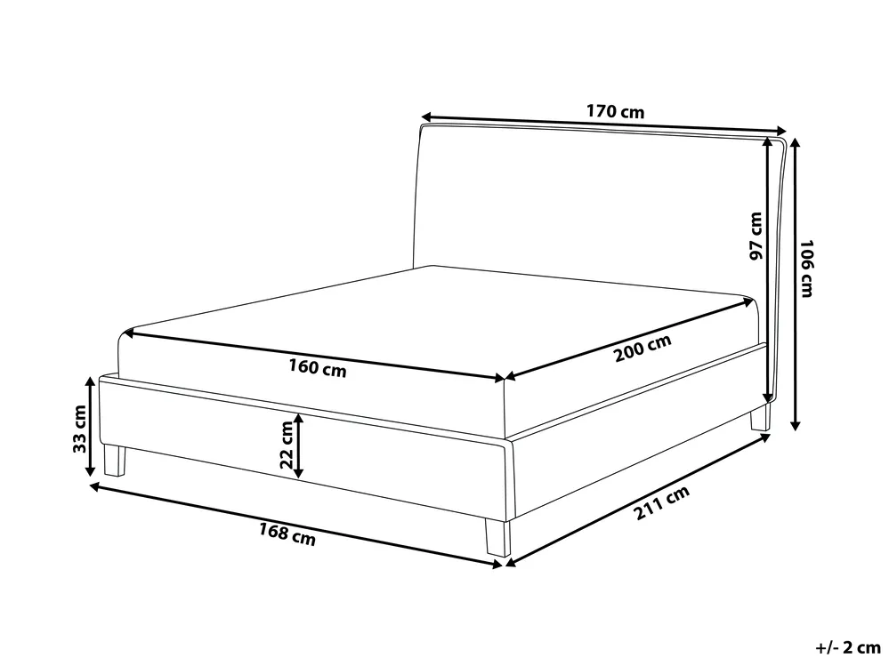 Säng med lamellram SENNEZ 160 x 200 cm Beige_809156