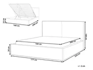Ottoman Bed MOISSAC Boucle Off-White 160 x 200 cm (EU King Size)_928797