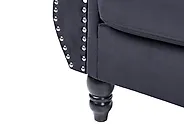 Sofa 3 Seater SKIEN Velvet Black_1170600
