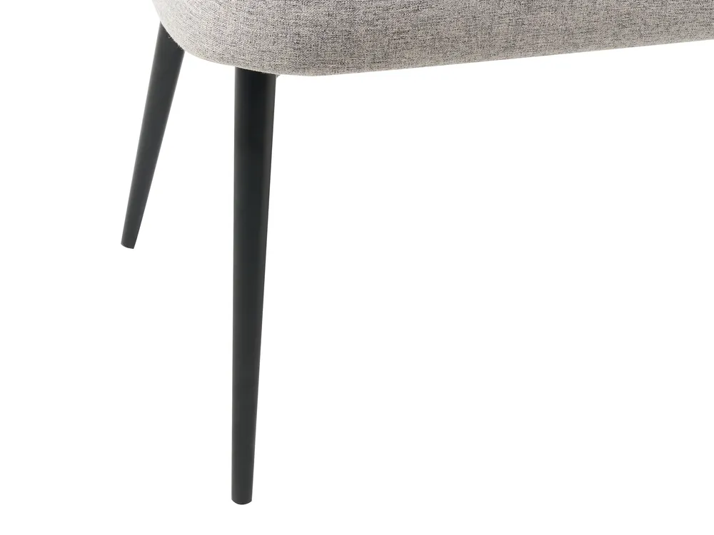 Dining Bench 2 Seater OSBY Fabric Light Grey_929145