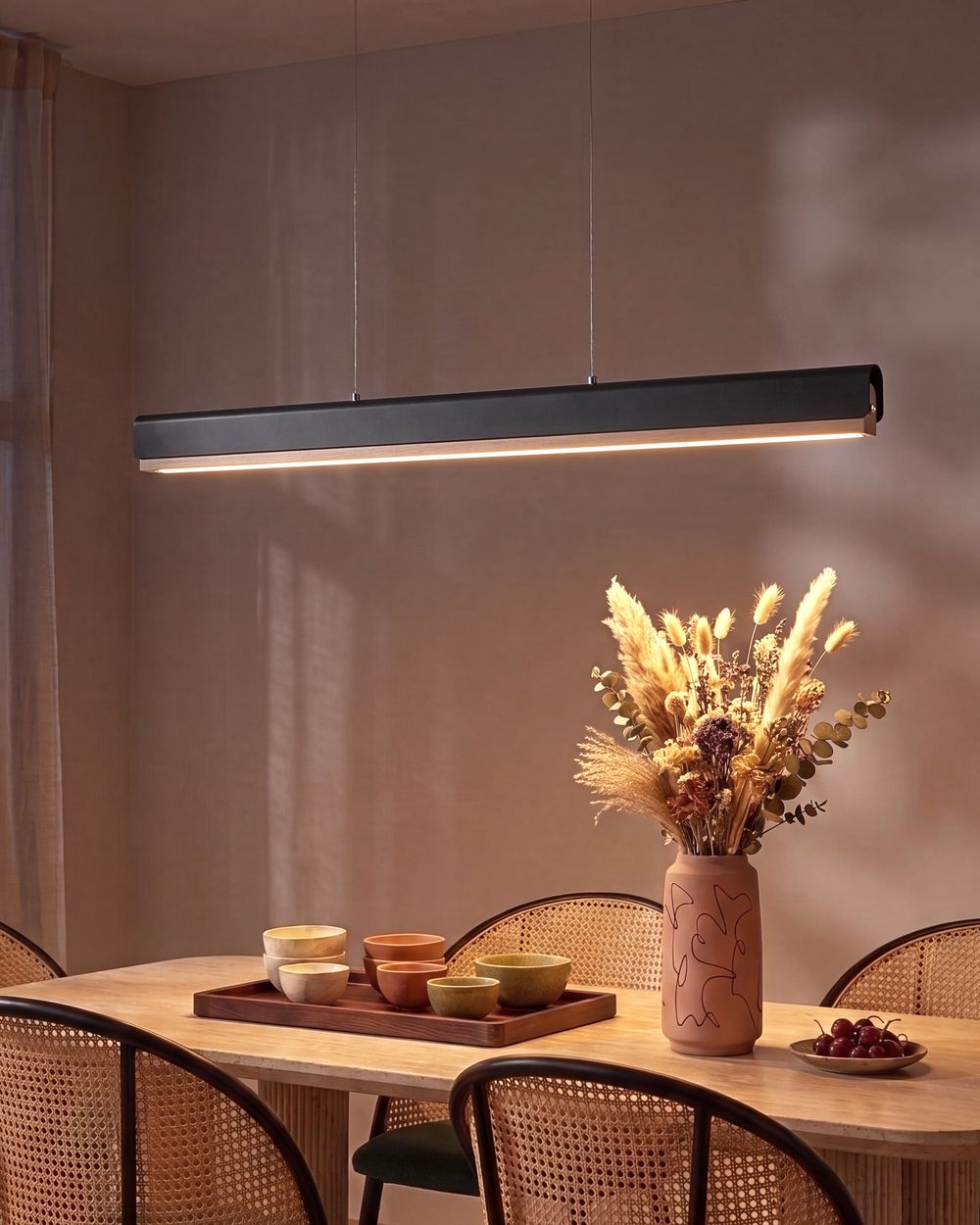 LED-pendellampa MARA Metall Svart