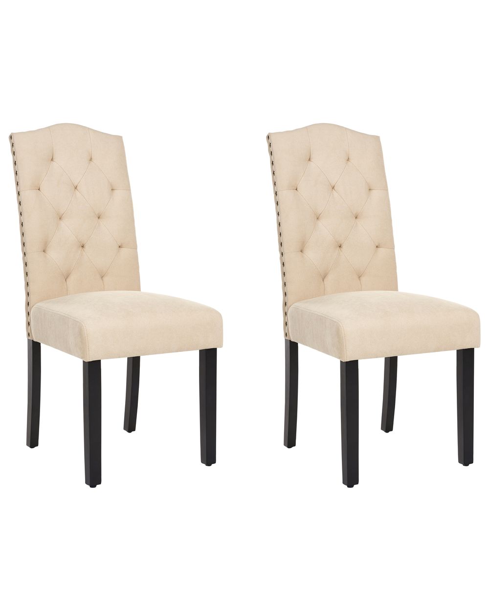 Ruokatuolisetti 2 kpl SHIRLEY Kangas Beige