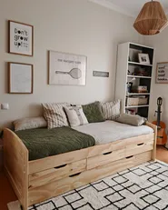 Trundle Bed Pine Wood PETIVILLE 90 x 200 cm (EU Single) Light Brown_979282