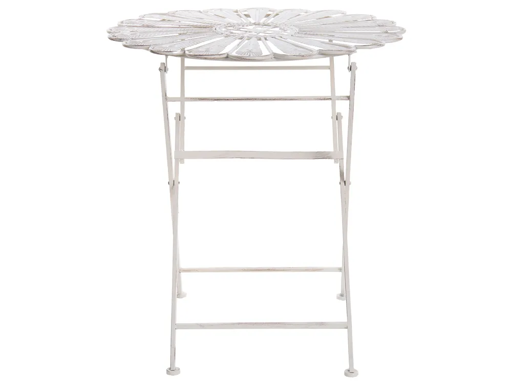 Bistro Table PAVIA 71 cm 71 cm Metal Off-White_1046291