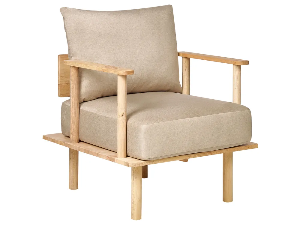 Living Room Set 3 Seater ASKER Fabric Beige_932693