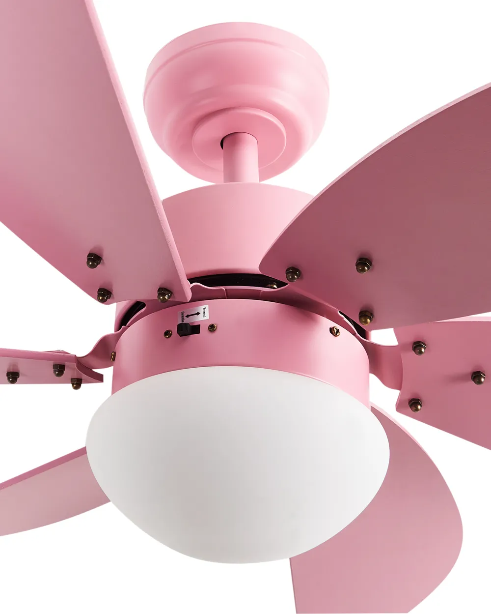 Ceiling Fan with Light LOGAR with Remote LED Pink_982265