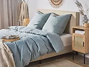 Duvet Cover Set AVONDALE 220 x 240 cm Sateen Cotton Grey_1179728