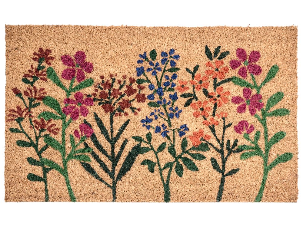 Dørmatte TEKKONA Naturlig 45 x 75 cm Blomst Kokosfiber