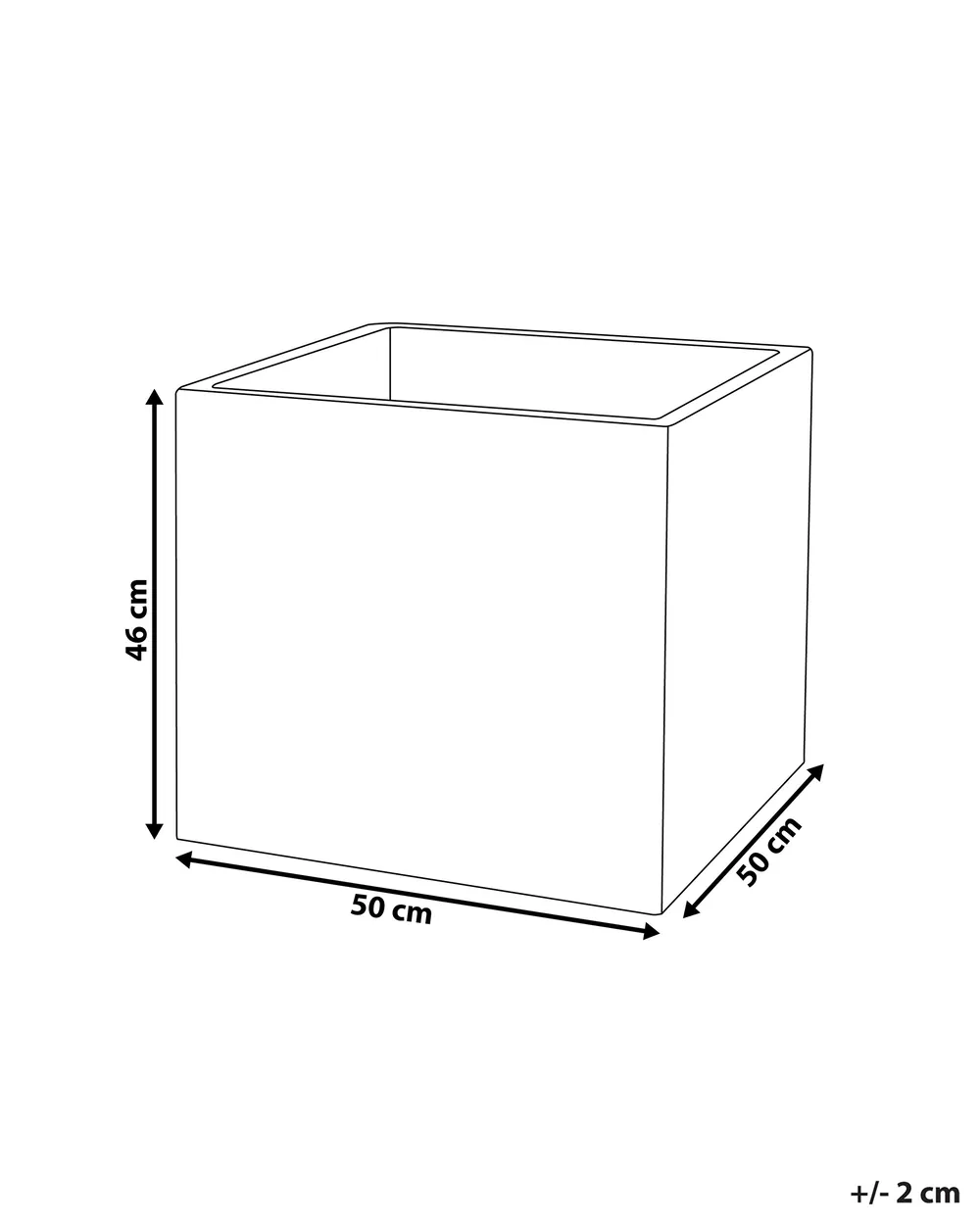 Plant Pot PAROS 50 cm Black_761482