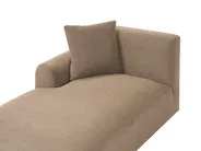 Modular Corner Sofa 3 Seater HEDE with Ottoman Fabric Brown Right Hand_1087464