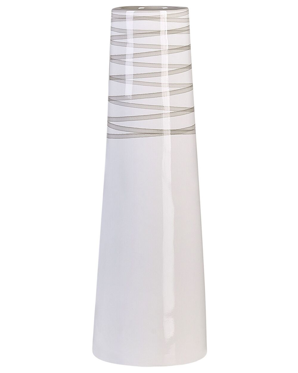 Dekorationsvas TARRAGONA 57 cm Keramik Vit