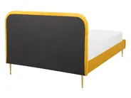 Bed Velvet FLAYAT 140 x 200 cm (EU Double) Yellow_767547