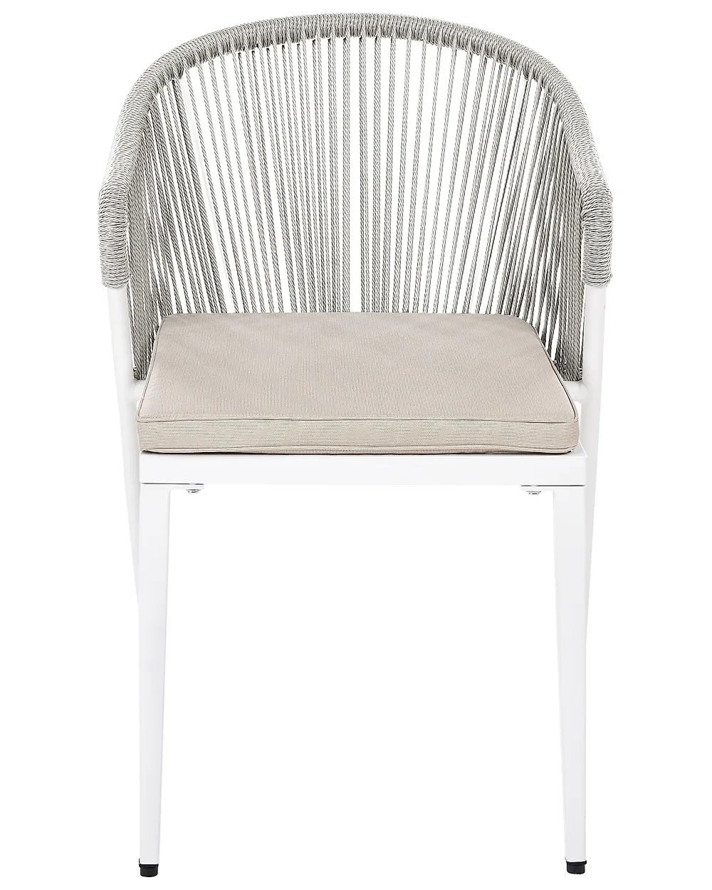 Sett med 2 hagestoler med puter PARANEA Metall Off white_1179674
