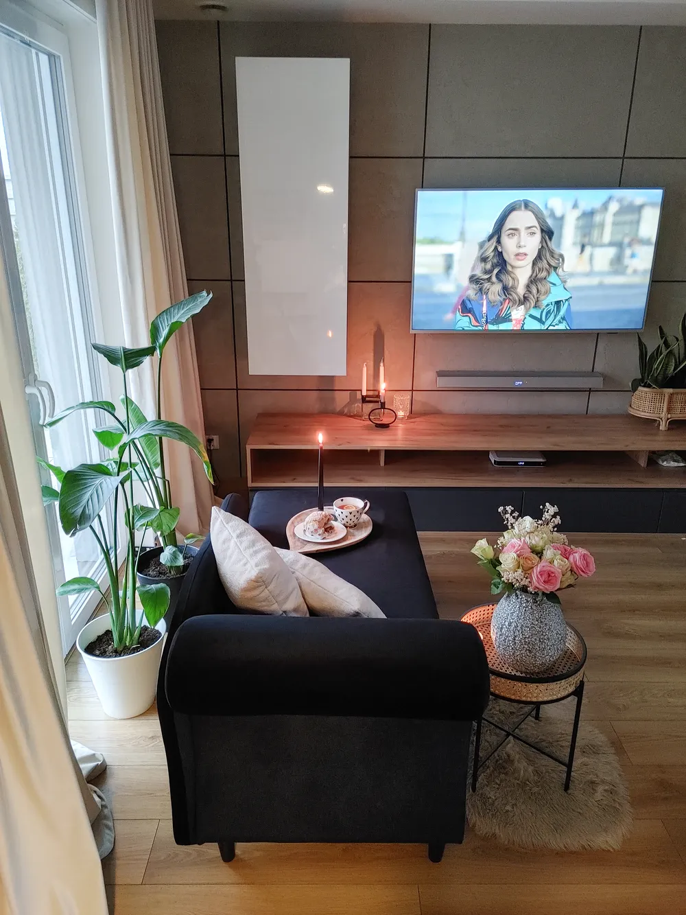 Divaani vasen LUIRO säilytystila Sametti Musta_817568