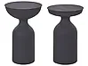 Set of 2 Side Tables COTA/TENJO Metal Black