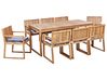 Garden Dining Set 8 Seater SASSARI II with Cushions Certified Acacia Wood Navy Blue