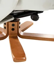 Massagestol RELAXPRO med fotpall Konstläder Off-White_710680