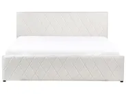 Ottoman Bed ROCHEFORT Boucle Off-White 180 x 200 cm (EU Super King)_993775