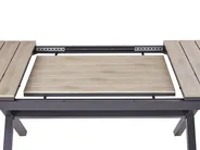 Extending Garden Dining Table FANES 184/242 cm 90 cm Metal Graphite Grey_928663