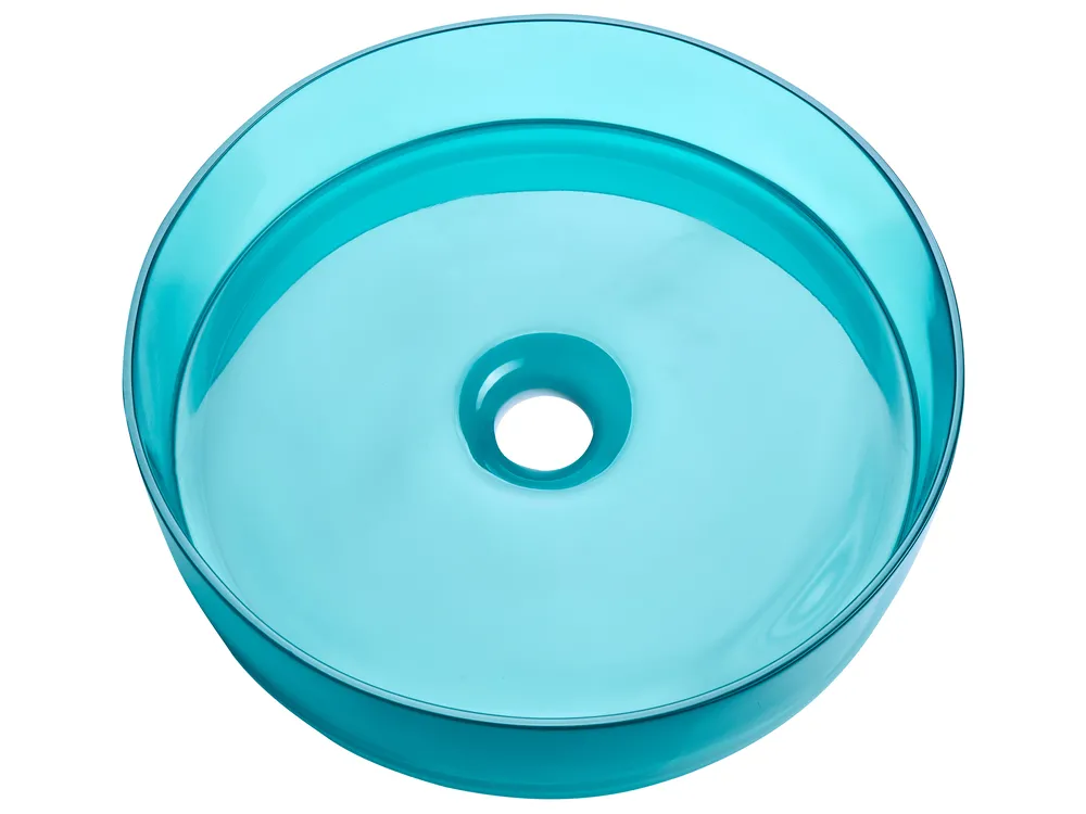 Tvättställ för bänkskiva TOLOSA ⌀ 36 cm Kompositmaterial Turkos_891625