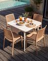 Set of 4 Garden Chairs ILLUMANI Beige