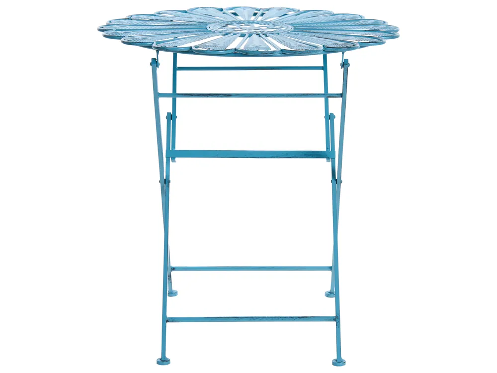 Bistro Set Folding PAVIA Metal Blue_1046303