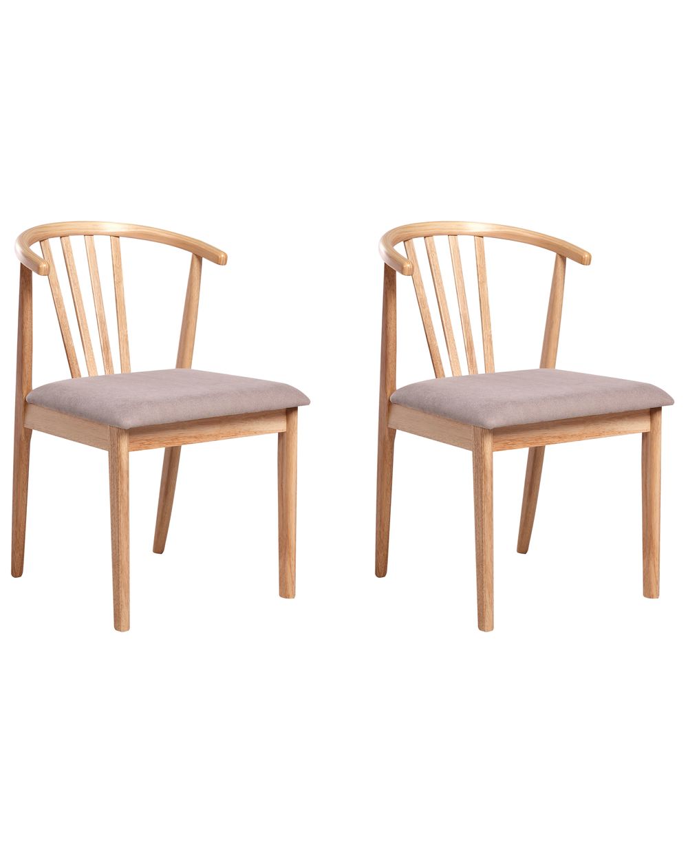 Sett med 2 spisestoler CRAIG Heltre Lysebrun/ taupe