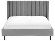 Bed Velvet VILLETTE 160 x 200 cm (EU King Size) Grey_930514