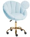Desk Chair ANNABELLE Boucle Light Blue