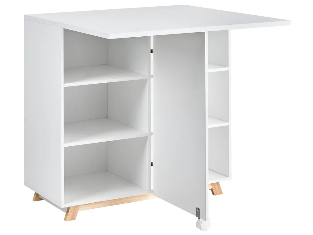 Cabinet Desk FLOMOT 80 cm 40/80 cm Folding White