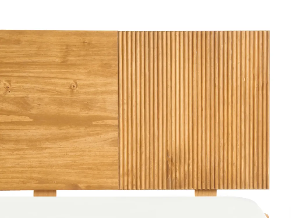 Bed Pine Wood FLAVIGNAC 160 x 200 cm (EU King Size) Light Brown_1118390