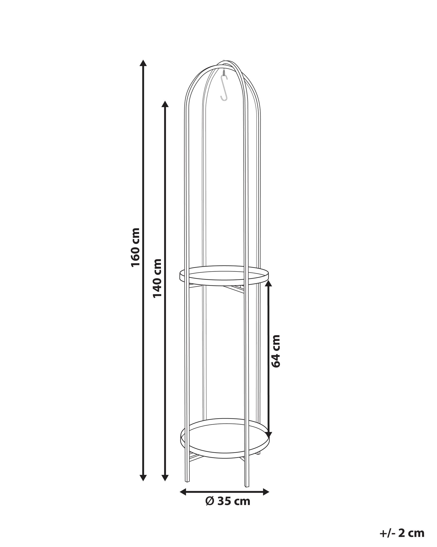 Plant Stand TAMARIX 35 cm Metal Black_942245