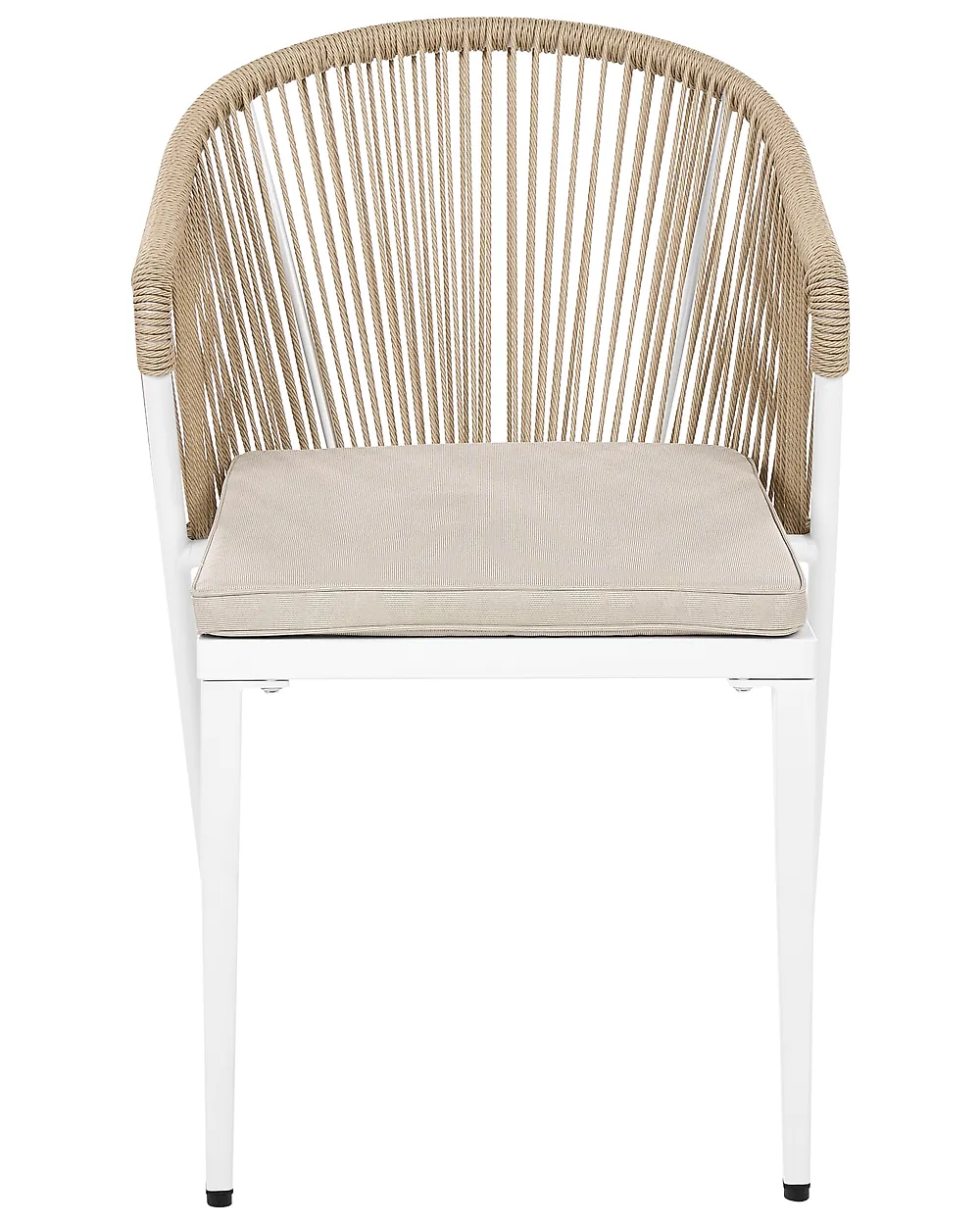 Sett med 2 hagestoler med puter PARANEA Metall Beige_1179579