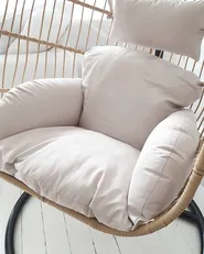 Hanging Chair with Stand CASOLI PE Rattan Natural_807417