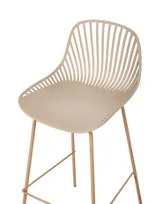 Set of 4 Bar Chairs KLEVE Beige_1012668