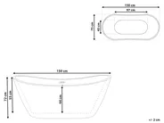 Freestanding Bathtub ANTIGUA 1500 x 750 mm Red_828414