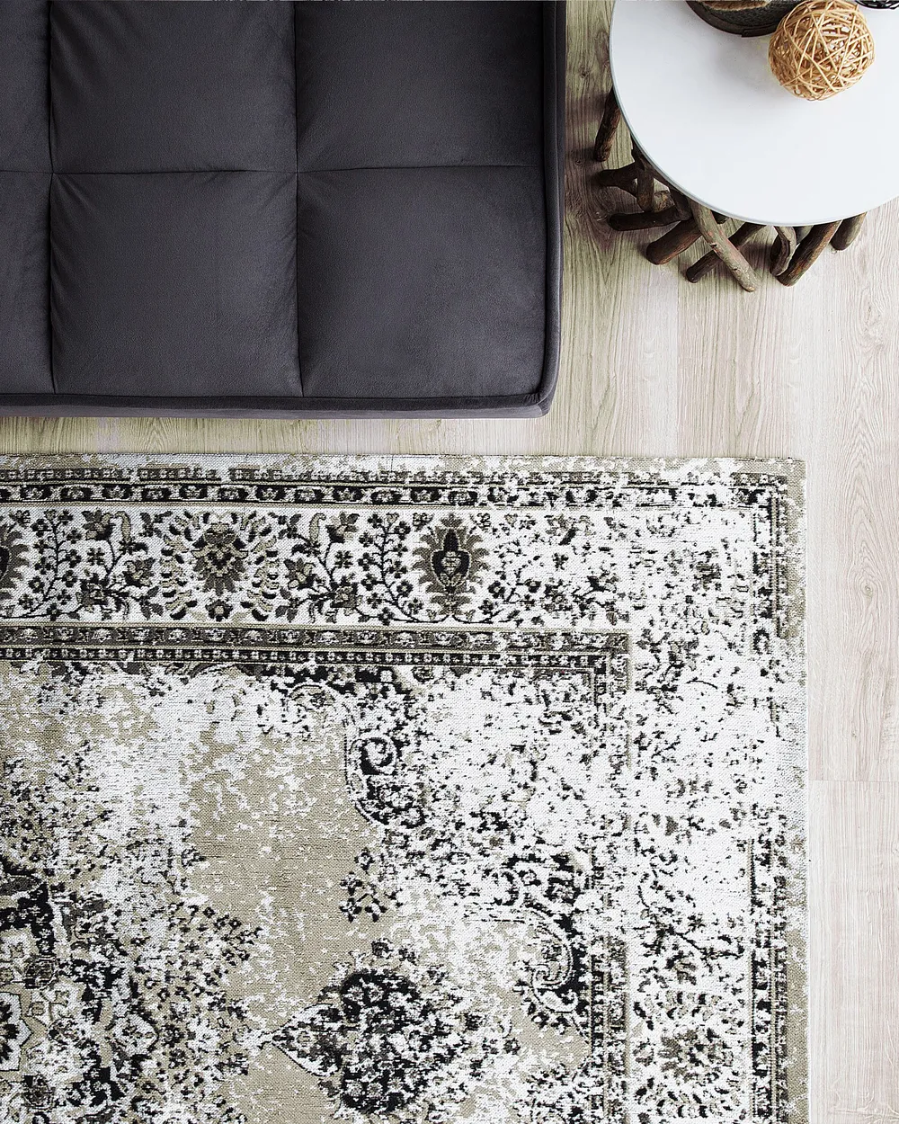 Rug ALMUS Taupe 140 x 200 cm Cotton