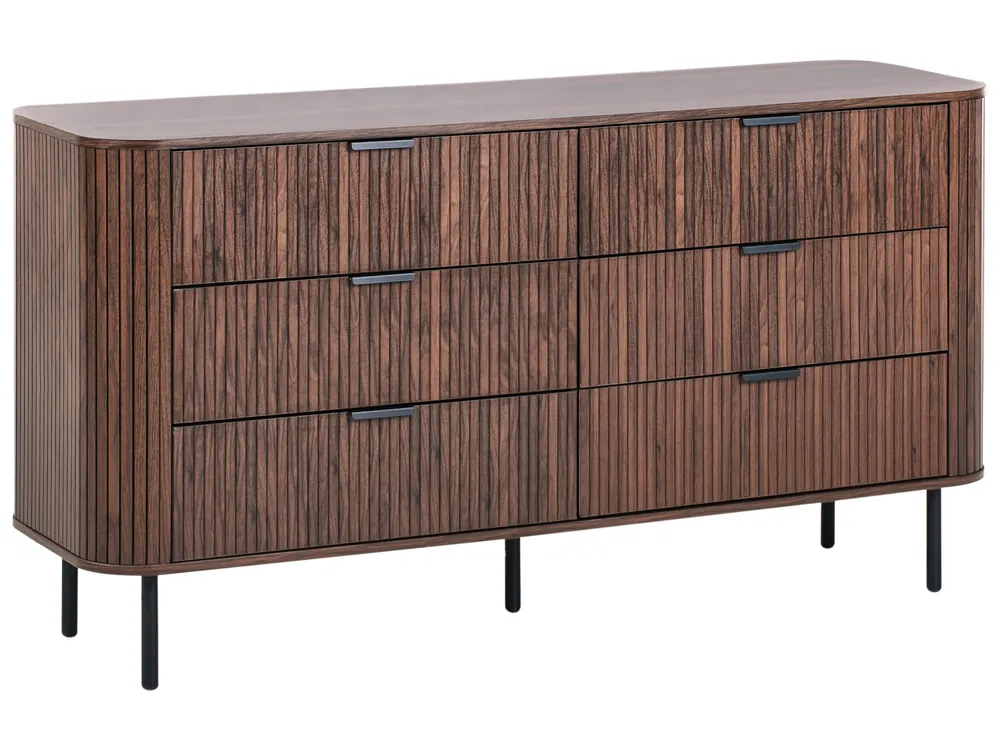 6 Drawer Chest BRADLEY Dark Brown