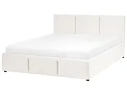 Ottoman Bed BOUSSE Fabric Off-White 140 x 200 cm (EU Double)_1074738