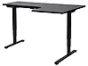Kulmatyöpöytä sähkösäädettävä DESTINES 160 cm x 109 cm Musta Oikea