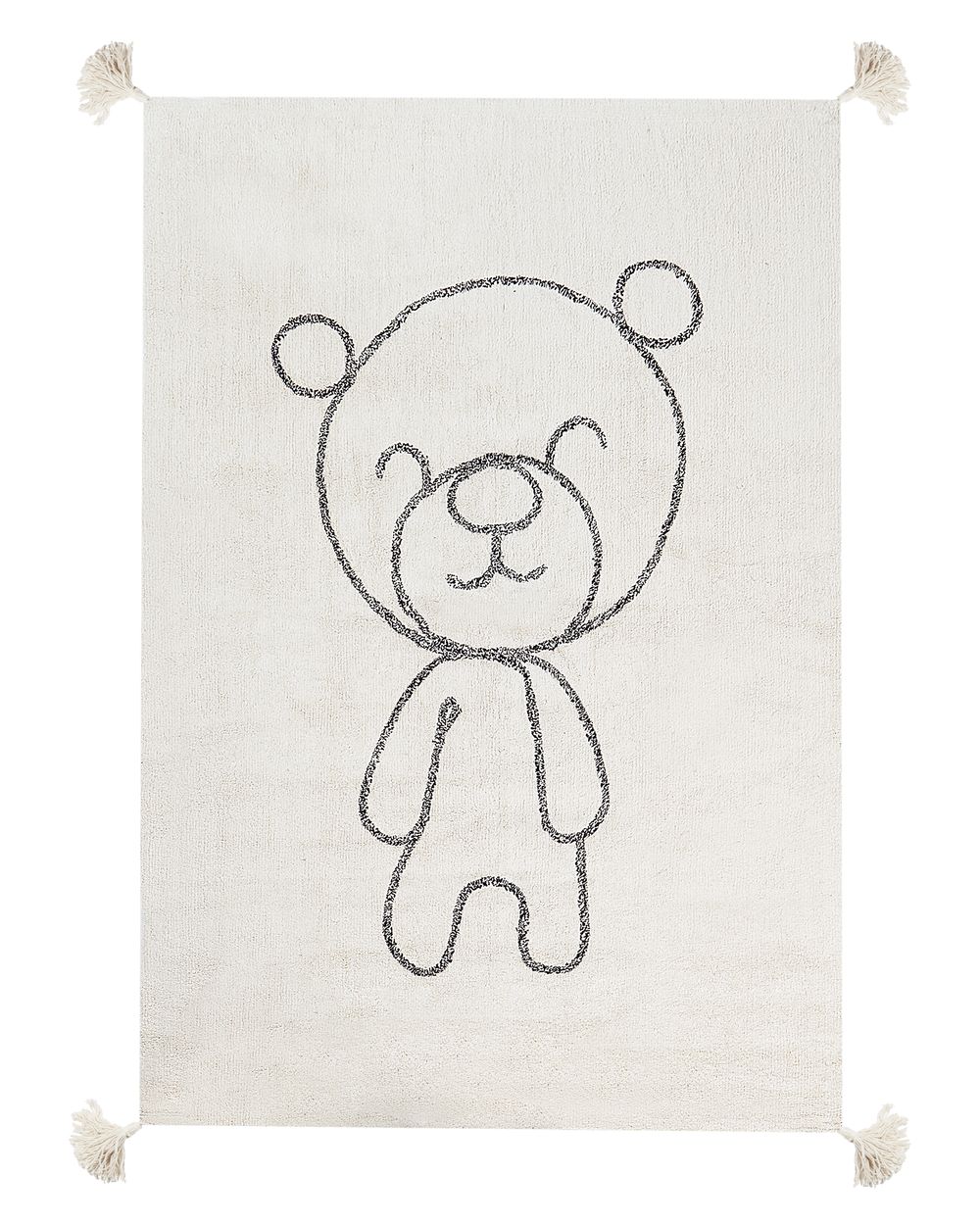 Kids Rug ZORAKAN Light Beige 140 x 200 cm Cotton